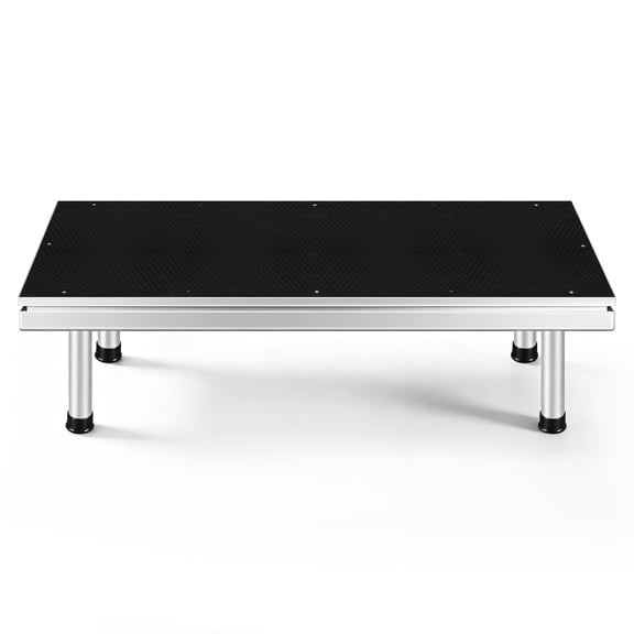 Church Choir Stage Step Stair, 16" Tall Non-Slip Riser Platform with Secure Locking Clamps, Reliable Access Step for Worship Stages, Seminars & Community Theater