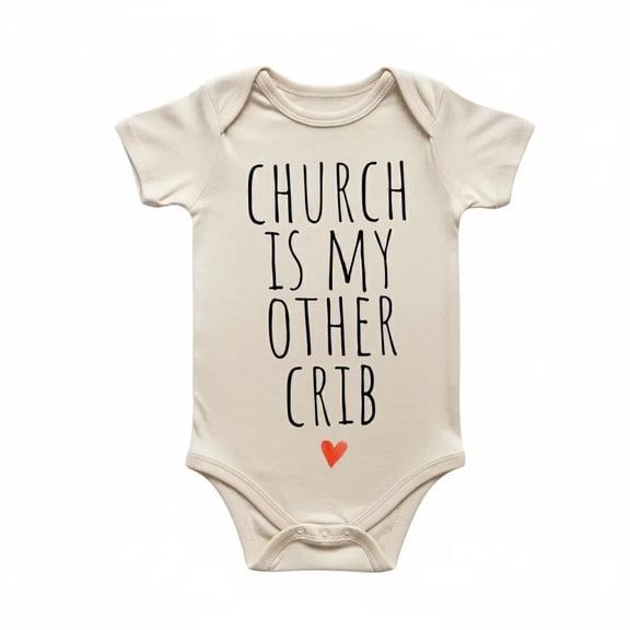 Church Crib Religious Newborn Baby Bodysuit
