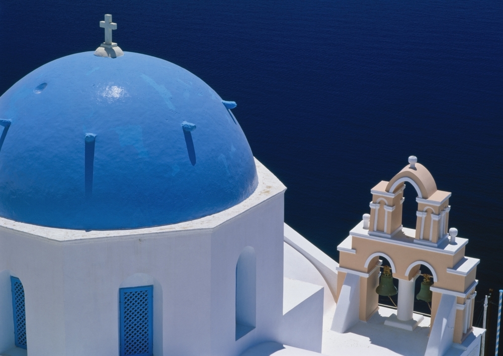 Church Dome Elevated View Close Up Canvas Art - Ellen Rooney Design Pics (36 x 26)