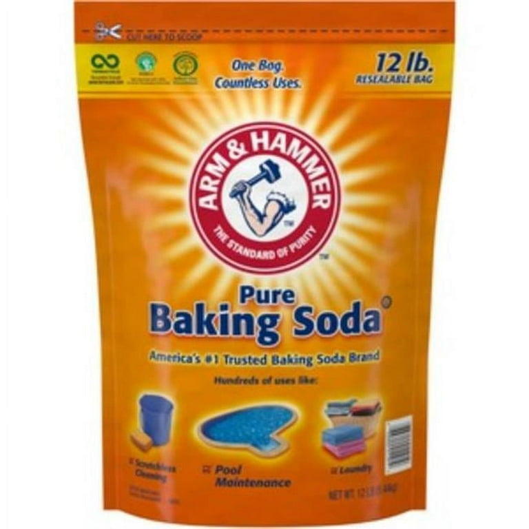 Arm & Hammer Pure Baking Soda - 192 oz (12 lb)Bag - 4 / Carton - Chemical-free, Deodorize, Resealable, Non-scratching Arm & Hammer Pure Baking Soda - 192 oz (12 lb)Bag - 4 / Carton - Chemical-free, Deodorize, Resealable, Non-scratching