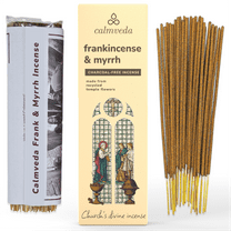 Church Frankincense and Myrrh Incense - 80 Sticks Charcoal Free,Made from upcycled Flowers