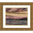 thumbnail image 1 of Church, Frederic E. 14x12 Gold Ornate Wood Framed with Double Matting Museum Art Print Titled - Sunset Over the Ice, 1 of 4