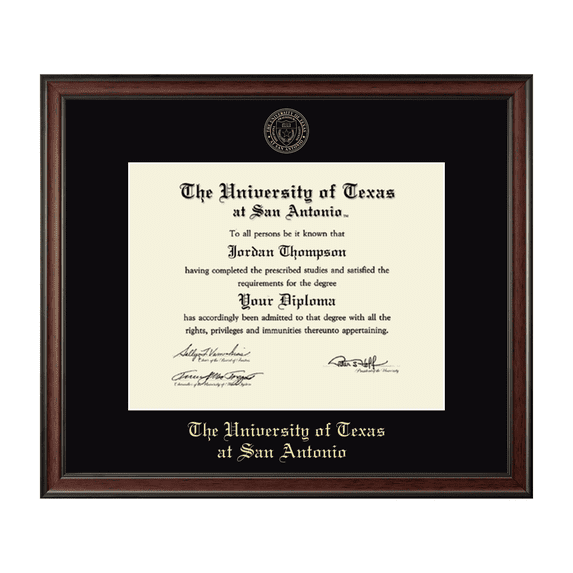 Church Hill Classics - UTSA Diploma Frame with Black Mat