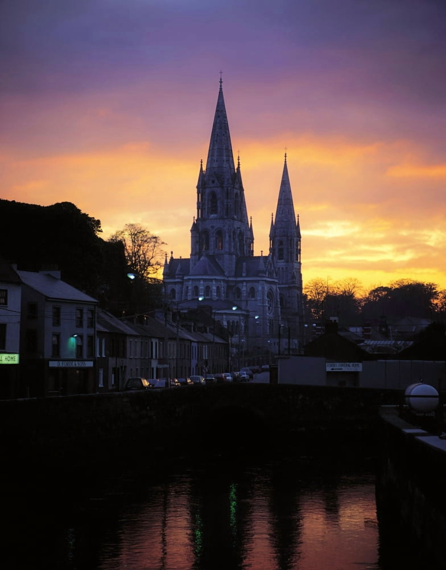 Church In A Town Ireland Canvas Art - The Irish Image Collection Design Pics (26 x 34)