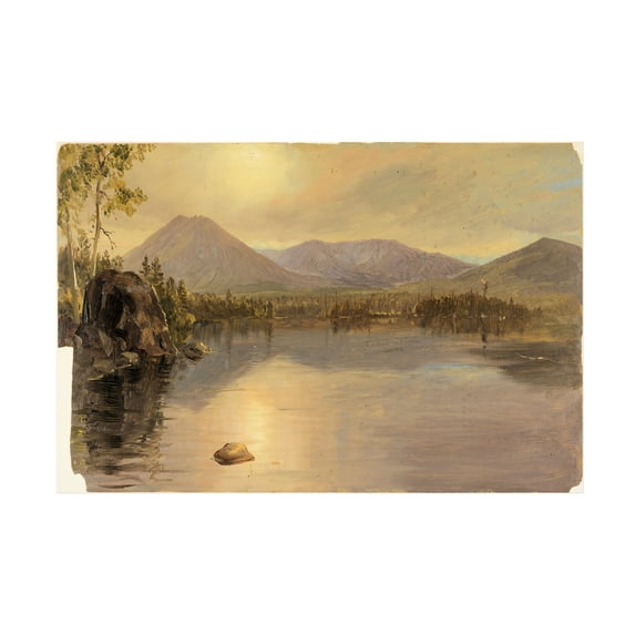 Church 'Lake Katahdin Maine' Canvas Art