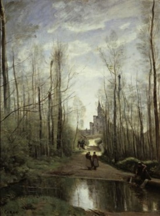 The Church of Marissel near Beauvais 1866 Jean Baptiste Camille Corot (1796-1875French) Oil on canvas Musee du Louvre Paris Canvas Art - Jean Baptiste Camille Corot (18 x 24)
