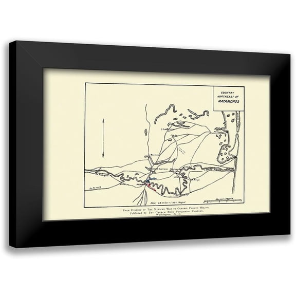 Church News 14x10 Black Modern Framed Museum Art Print Titled - Country Northeast of Matamoros - Church News 1892