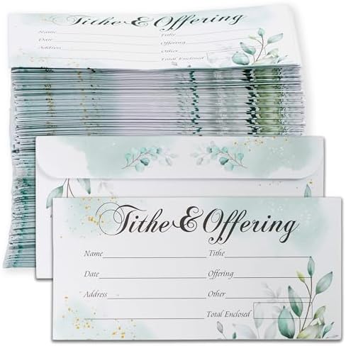 200-Pack Church Offering Envelopes - Tithe & Donation Envelopes For Cash & Checks, Red & White Design With Inspirational Verses - View #3