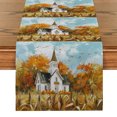 thumbnail image 1 of Church Painting Table Runner Dining Table Cloth r for Kitchen Holiday Party Table Runners ration for Home Kitchen, 1 of 7