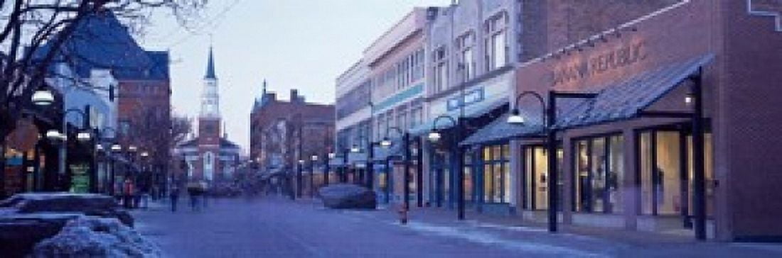 Church Street in Burlington Vermont Canvas Art - Panoramic Images (37 x 12)