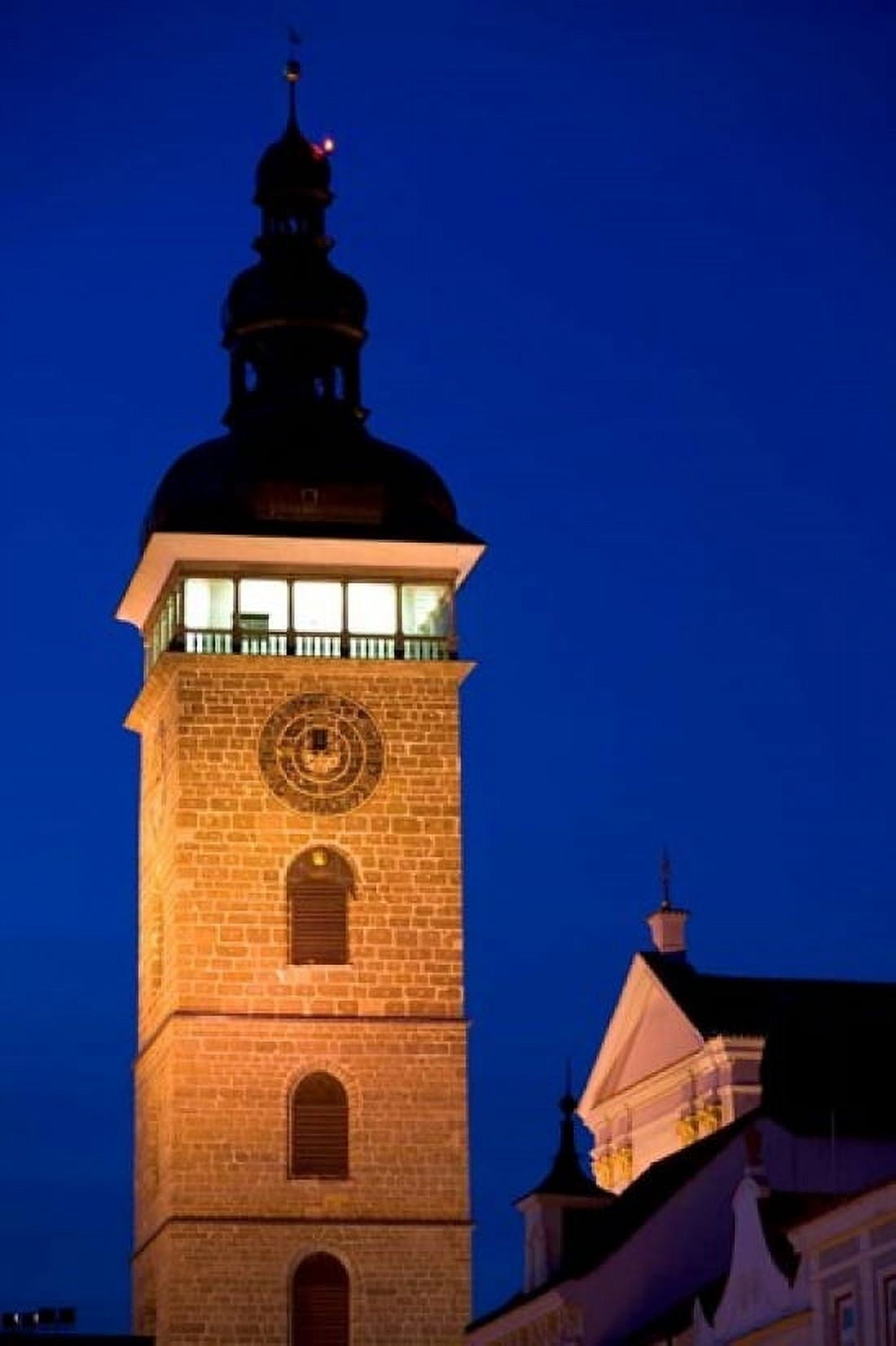 Church Tower Ceske Budejovice Canvas Art - Russell Young DanitaDelimont (17 x 26)