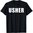 thumbnail image 1 of Church Usher - Christian Faith Staff & Volunteer, Uniform T-Shirt mens t hirt men，black，women，misfits，journey ，boys, 1 of 4