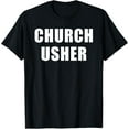 thumbnail image 1 of Church Usher - Christian Faith Staff & Volunteer, Uniform T-Shirt mens t hirt men，black，women，misfits，journey ，boys, 1 of 4