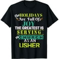 thumbnail image 1 of Church Usher Gifts T Shirt- Joy of Serving, An- Joy of Serving As An Usher mens r sher men，black，women，misfits，journey ，boys, 1 of 4