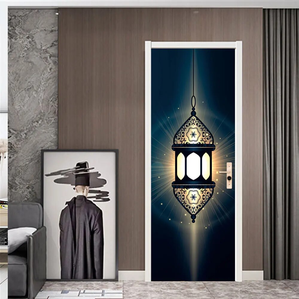 Church View Door Stickers Modern Architecture Mural Decal Building