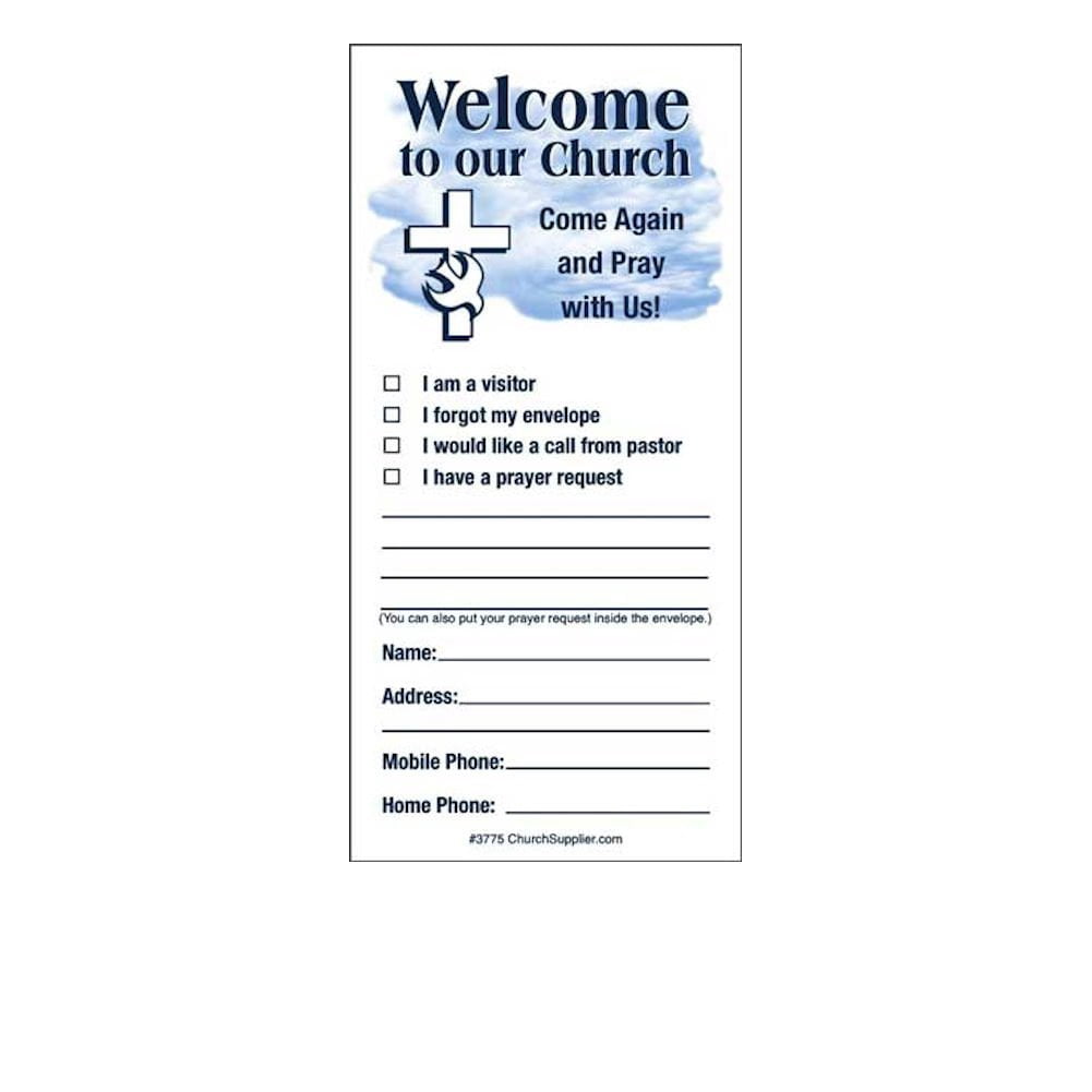 Church Visitor Prayer Request Envelopes Box of 500