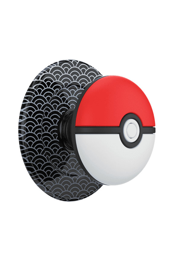 MagSafe Phone Grip with Kickstand and Swappable Top - Pokemon PopOut Puffy Poke Ball Seigaiha