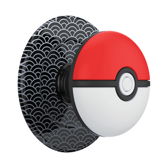 PopSockets MagSafe Phone Grip with Kickstand and Swappable Top - Pokemon PopOut Puffy Poke Ball Seigaiha