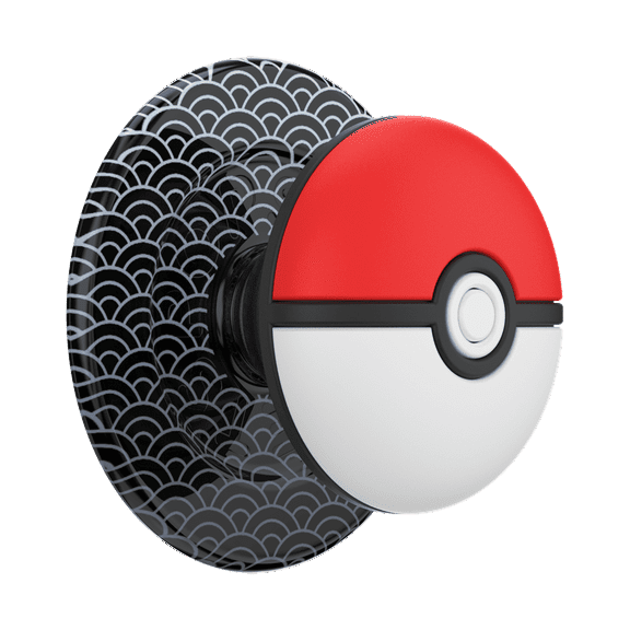 PopSockets MagSafe Phone Grip with Kickstand and Swappable Top - Pokemon PopOut Puffy Poke Ball Seigaiha
