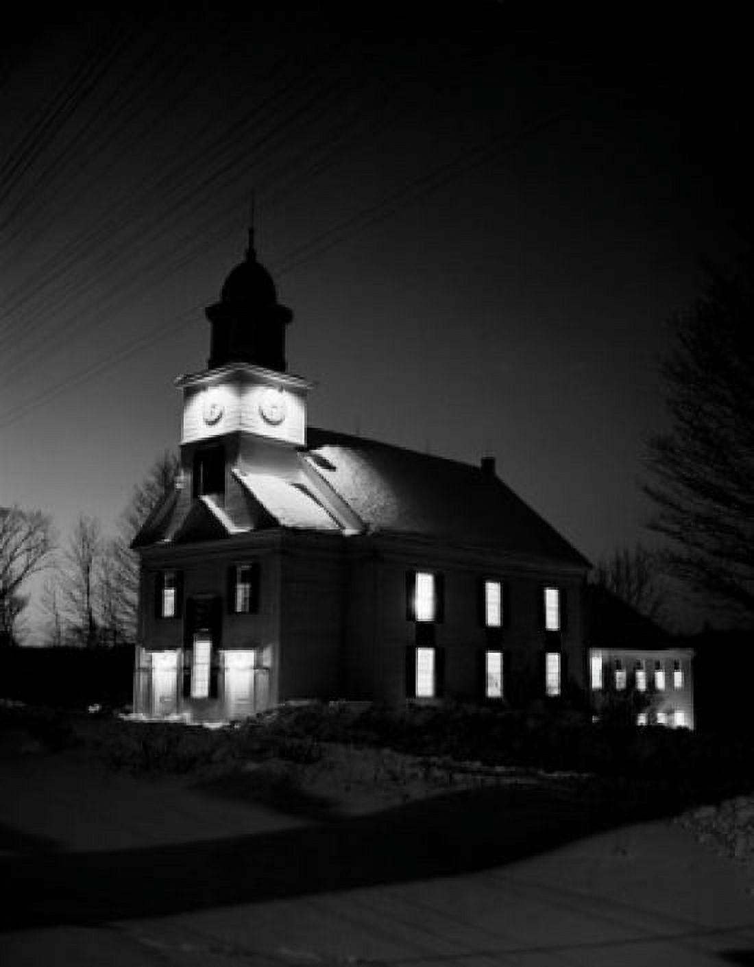 Church by night Canvas Art - (24 x 36)