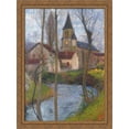thumbnail image 1 of Church in Labastide du Vert 28x40 Large Gold Ornate Wood Framed Canvas Art by Henri Martin, 1 of 2