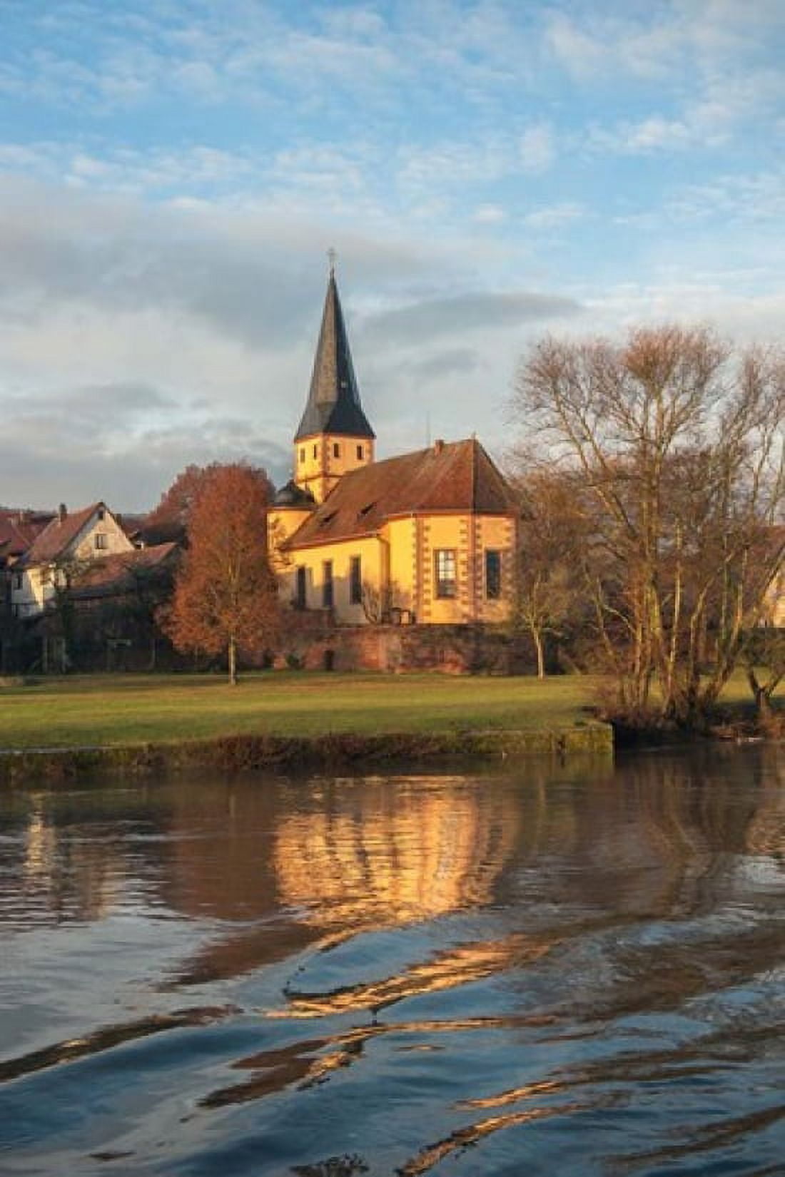 Church in Morning Light Canvas Art - Lisa S Engelbrecht DanitaDelimont (15 x 22)