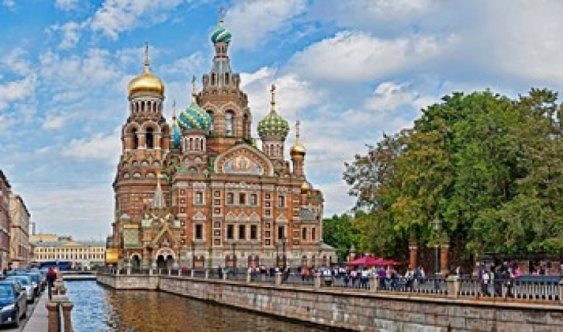 Church in a city Church Of The Savior On Blood St Petersburg Russia Canvas Art - Panoramic Images (36 x 22)