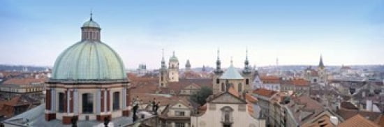 Church in a city Prague Czech Republic Canvas Art - Panoramic Images (36 x 12)