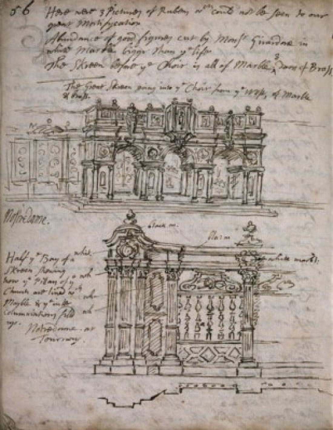 Church of Notre Dame by James Thornhill (1675-1734) Canvas Art - James Thornhill (18 x 24)