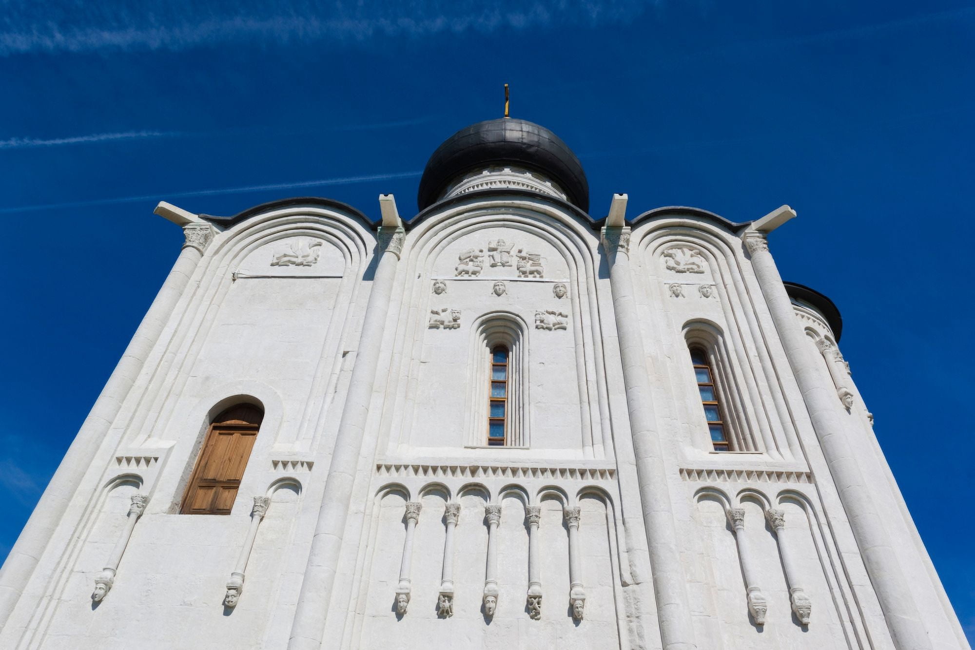 Church of the Intercession on the Nerl in Bogolyubovo Vladimir Oblast Russia Canvas Art - Panoramic Images (27 x 9)