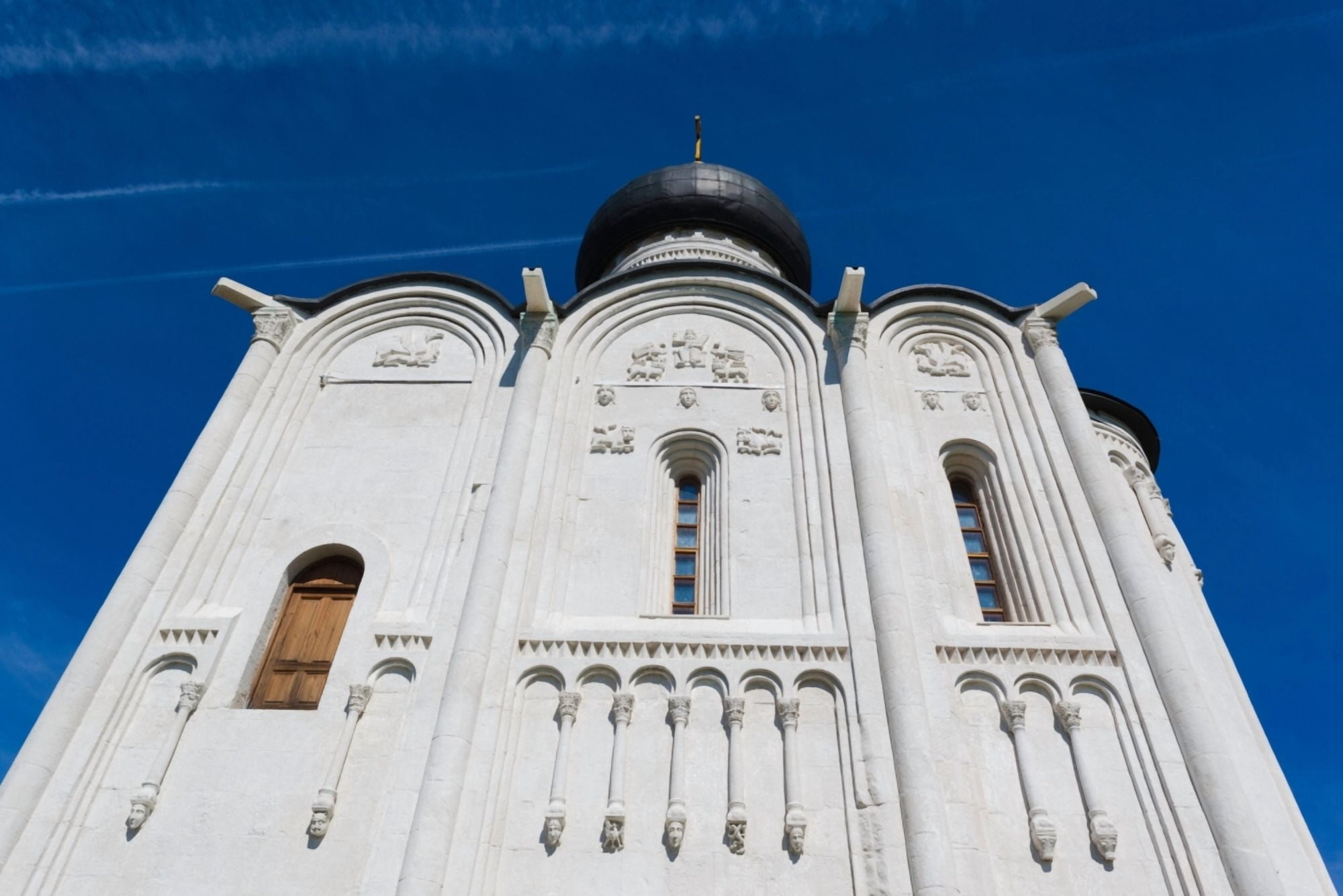 Church of the Intercession on the Nerl in Bogolyubovo Vladimir Oblast Russia Canvas Art - Panoramic Images (36 x 12)