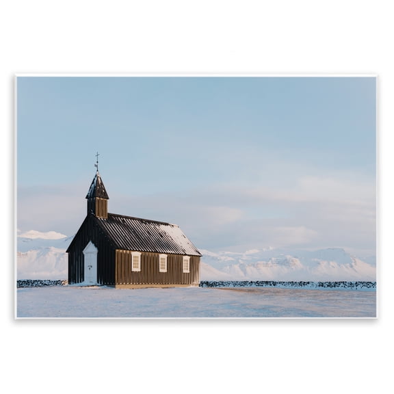 Stupell Industries Church on Vast Snowscape Wall Plaque Art, design by Jade Sharp Photo, 13 x 19