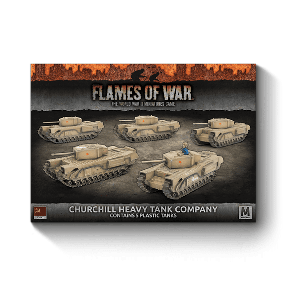 Flames of War Mid-War Soviet Churchill Heavy Tank Company - SBX56