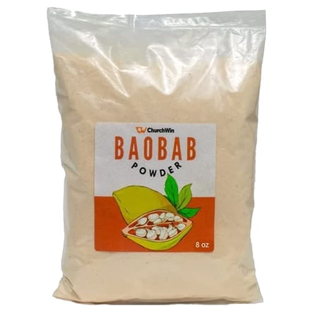 Churchwin Baobab Fruit Powder, 100% Raw Vitamin C Superfood for Adults, Digestive Health, 8 oz