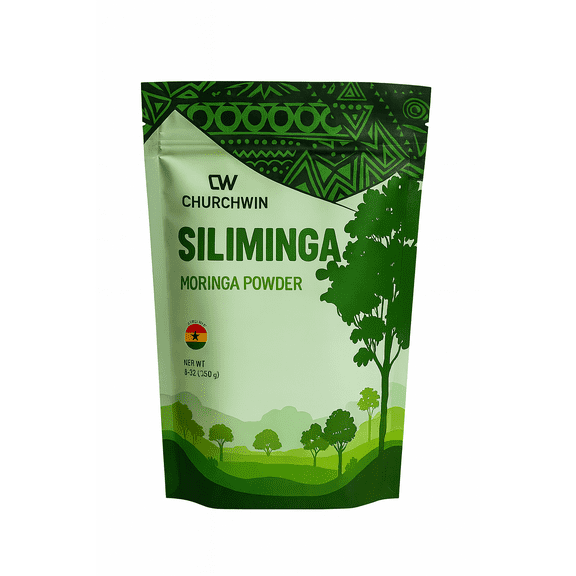 Churchwin Raw Moringa Leaf Powder (8 oz) Natural Superfood Supplement, Immune & Bone Support (Unisex)