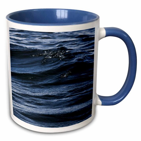 3drose, Churning Ocean Waves Sea Open Water, 11oz Two-tone Blue Mug
