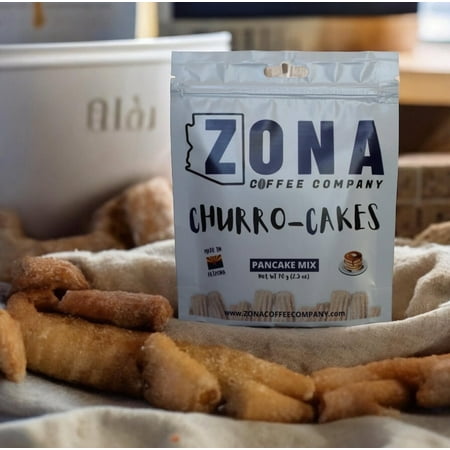Zona Coffee Company Churro Cake Pancake Mix, Cinnamon and Sugar, (5) 70 Gram Bags