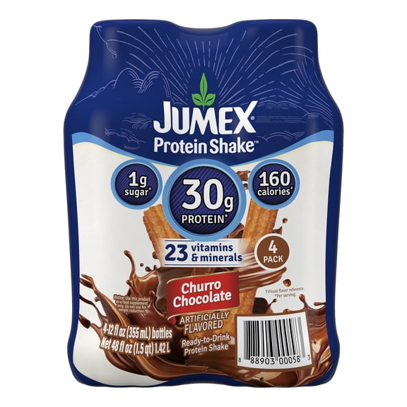 Jumex Protein Shake Churro Chocolate, 30g Protein, 12 fl oz, 4 Pack