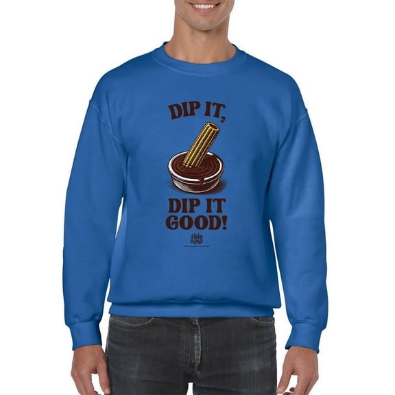 Churro Dipping Chocolate Artwork - Fun Dessert Lover Men's Sweatshirt