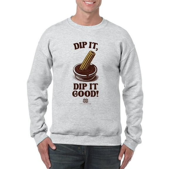 Churro Dipping Chocolate Artwork - Fun Dessert Lover Men's Sweatshirt