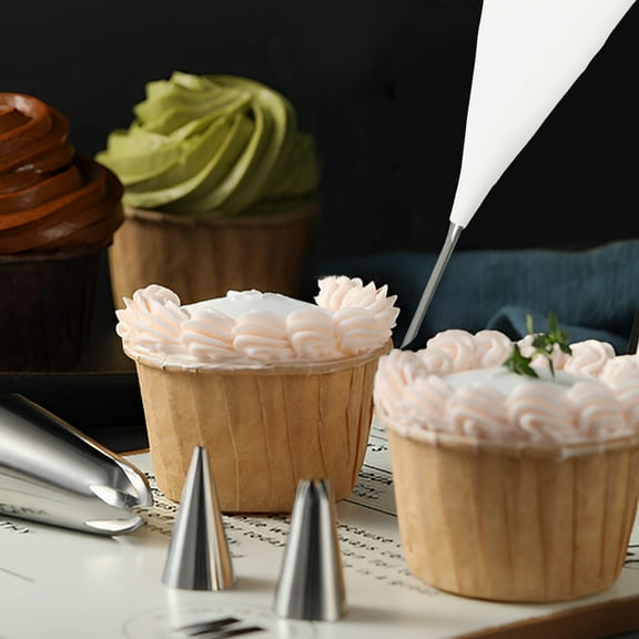 Churro Maker Ergonomic Grip Stainless Steel Churro Press Kit with Mounting Spout and Flake for Doughnut Biscuit Cupcake