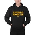 thumbnail image 1 of Churro Mode On Bold Retro Design Men's Hoodie, 1 of 4