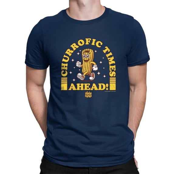 Churrofic Times Ahead Cartoon Snack Graphic - Fun Foodie Design Men's T-shirt