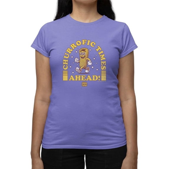 Churrofic Times Ahead Cartoon Snack Graphic - Fun Foodie Design Women's T-shirt
