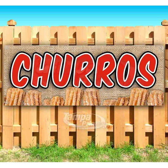 Churros 13 oz Vinyl Banner With Metal Grommets