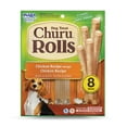 thumbnail image 1 of Churu Rolls for Dogs Chicken Recipe wraps Chicken Recipe (Soft Baked Chicken Filled with Churu Puree) 24 tubes (8 packs of 3 tubes), 1 of 6