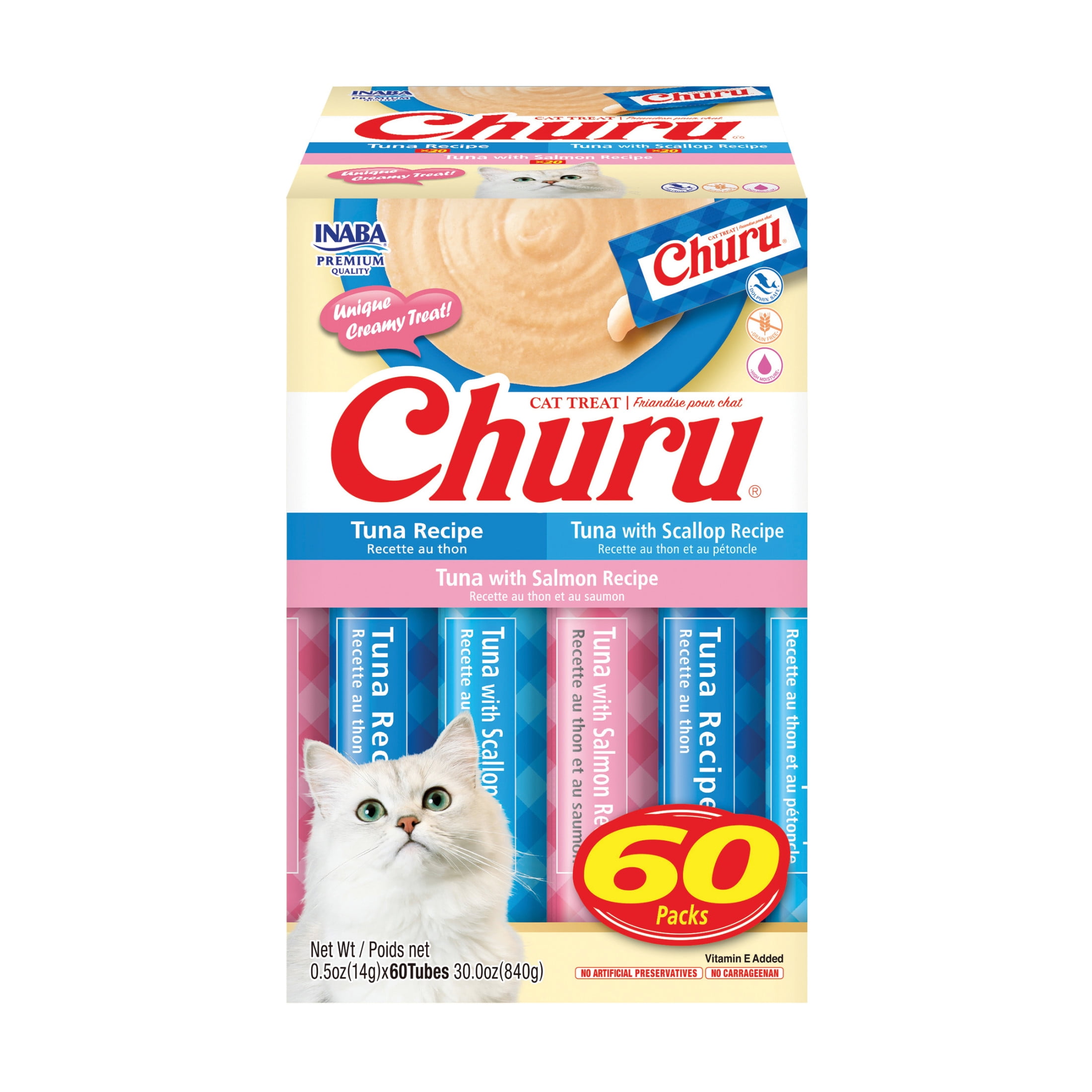 Inaba Churu Creamy, Lickable Wet Cat Treats, 0.5 oz, 40 Tubes, Chicken Variety - Walmart.com Inaba Churu Creamy, Lickable Wet Cat Treats, 0.5 oz, 40 Tubes, Chicken Variety - Walmart.com