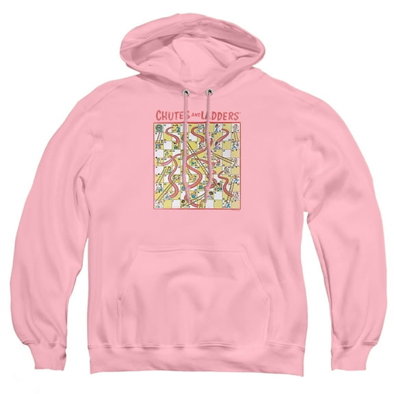 Chutes And Ladders 79 Game Board Adult Pull-Over Hoodie, Pink, 2X Large