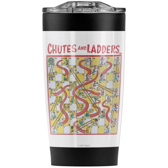Chutes And Ladders/79 Game Board Stainless Steel Tumbler 20 oz Coffee Travel Mug/Cup, Vacuum Insulated & Double Wall with Leakproof Sliding Lid | Great for Hot Drinks and Cold Beverages