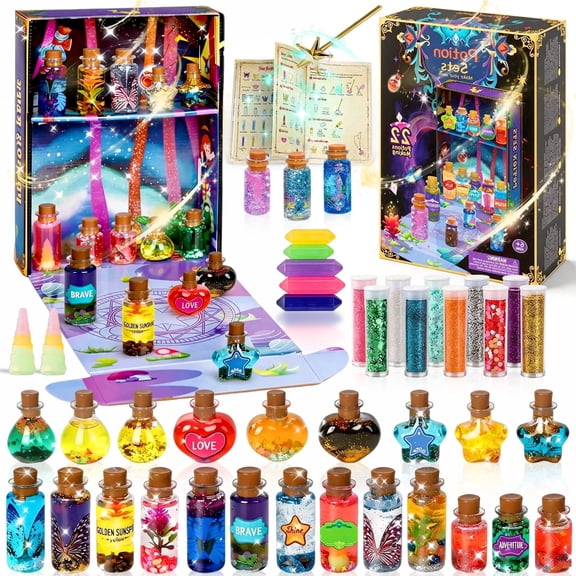Chuvikid Fairy Magic Potions Kit,22 Mixed Magic Potion Bottles for Kids,Potion Making Kit Birthday Gifts Toys for Girls Boys Ages 6 -12